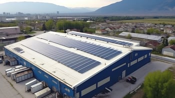 Warehouse with solar panel